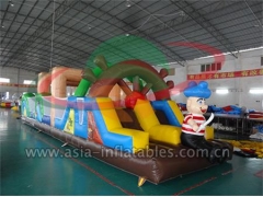 New Quality Bossaball Game Inflatable Obstacle Course Games In Pirate Theme