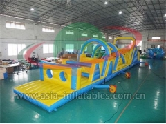 Deluxe Giant Playground Outdoor Inflatable Obstacle Course For Adults