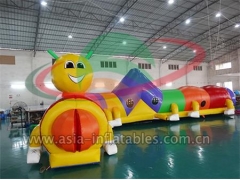 Popular Cartoon Bouncer Inflatable Caterpillar Tunnel For Kids Party And Event