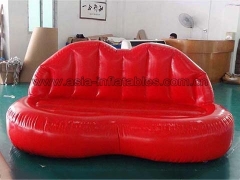 Heißer Verkauf Kundenspezifisches aufblasbares rotes Lippenmund-Form-Sofa für Partei im Fabrikpreis