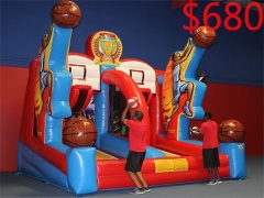 Children Tunnel Games Shooting Stars Inflatable Basketball game
