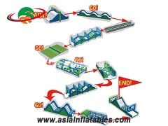 Popular Inflatable Assault Obstacle Courses For School Training in factory price