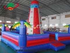 Great Fun Commercial Palm Tree Design Inflatable Climbing Wall For Kids in Wholesale Price