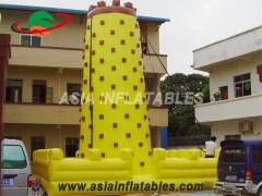 New Design Perfect Attractive Yellow Tall Inflatable Sports Games Inflatable Climbing Wall For Fun