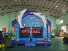 Printing Inflatable Dolphin Bouncer