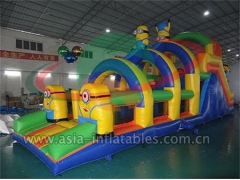 Promotional Hot Sell Minion Inflatable Obstacle Challenge For Children in Factory Wholesale Price