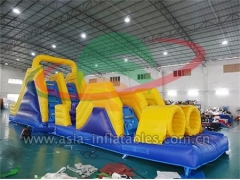Outdoor Inflatable Obstacle Course Run Games Paracute Ride & Rocket Ride