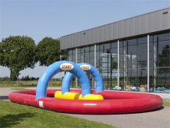 Custom Inflatable Inflatable Racing Track ,Go Karts Track,Inflatable Race Track Game