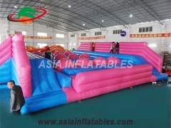 Inflatable obstacle wipeout challenge game
