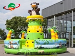 Fantastic Bear Theme Inflatable Climbing Tower Inflatable Bouncy Climbing Wall For Sale