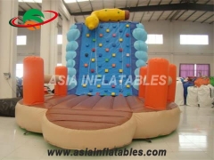 Custom Inflatable Exciting Inflatable Climbing Wall And Slide Big Blow Up Rock Climbing Wall