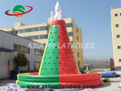 Commercial Kids Inflatable Rock Climbing Wall With Fireproof PVC Tarpaulin & Interactive Sports Games